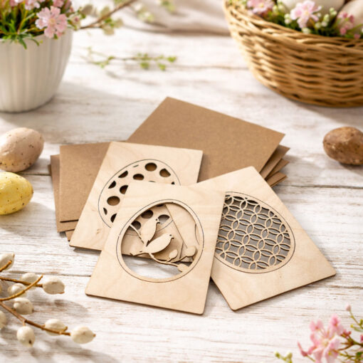 Holzkarten Set zu Ostern No3