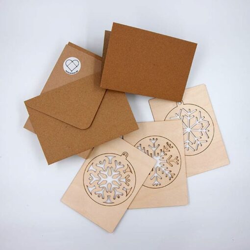 Holzkarten Weihnachten Set3