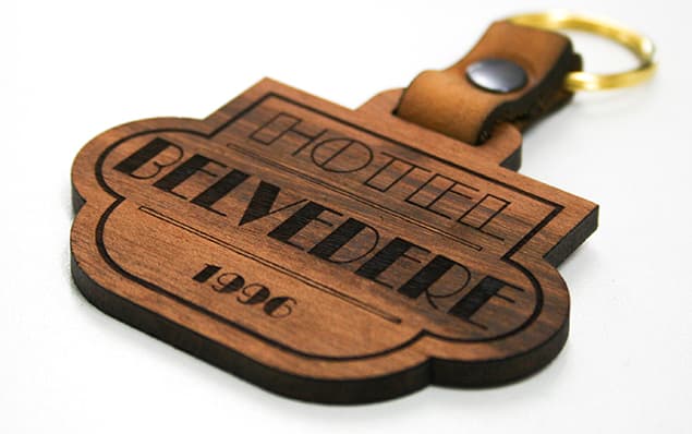 Schlüsselanhänger aus Holz 'KÖLN' graviert 4,5cm x 2cm Lasergravur 