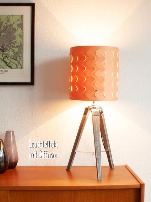 Lampenschirm aus Holz für Stehlampe - Ahornfurnier
