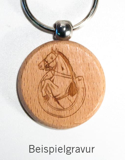 Schlüsselanhänger Holz rund personalisiert - kleine Geschenke